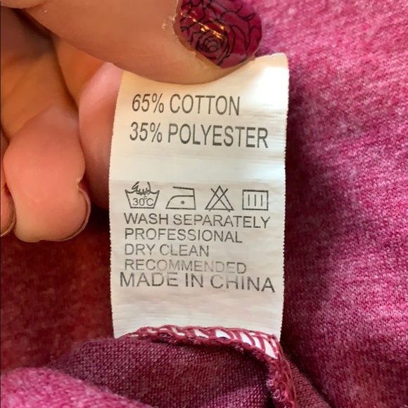 Purple Long-Sleeve Tee with Pockets XXL - Picture 3 of 5